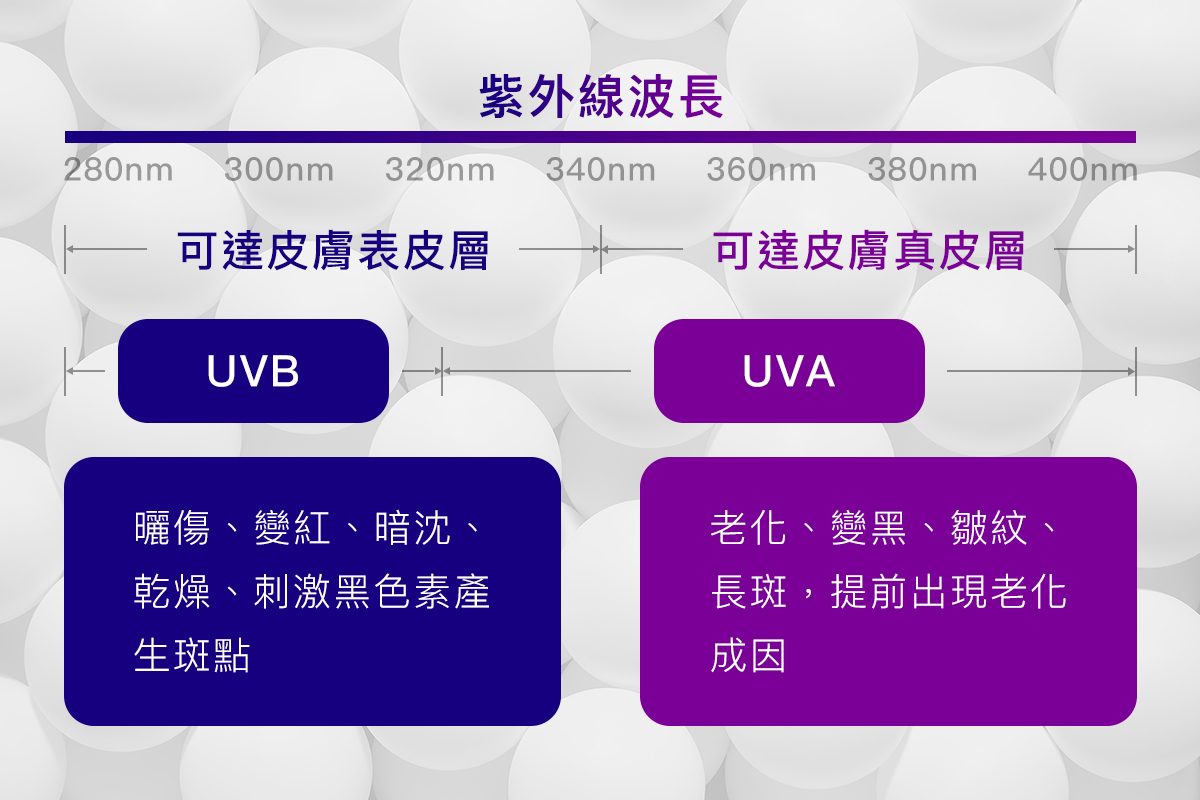 防曬的紫外線波長2